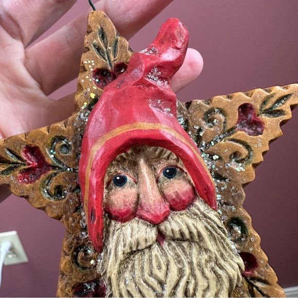 Pam Schifferl Midwest Cannon Falls Santa Star Ornament - Picture 5 of 5
